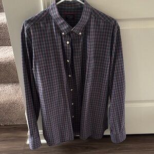 UNTUCKit Men's Plaid Shirt - Blue and Red